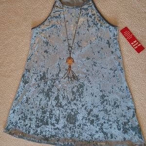 A light blue velvet dress. NO OFFERS UNDER $6